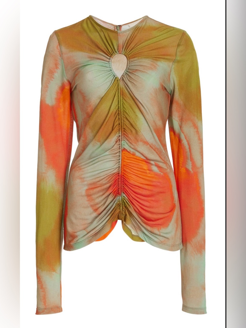 Ulla Johnson Madeline Ruched Lyocell Top in the Desert Topaz Size L